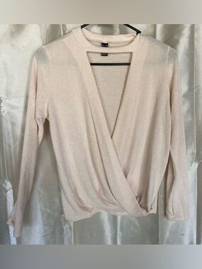 Windsor Soft Beige V-Neck Wrap Sweater